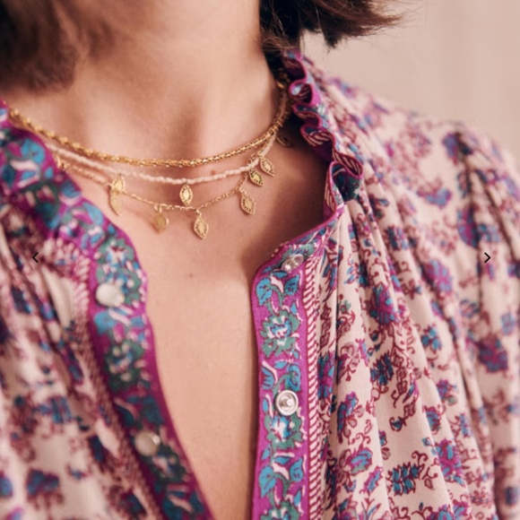 Sezane Floral Mini Dress - Pink and Blue - Picture 4 of 12